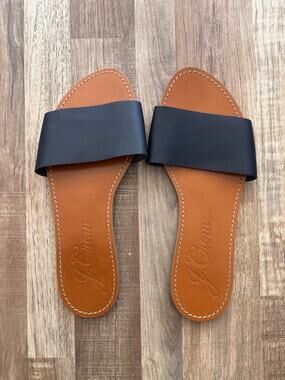 J.Crew Capri Slide Sandals in Vachetta Leather size 8